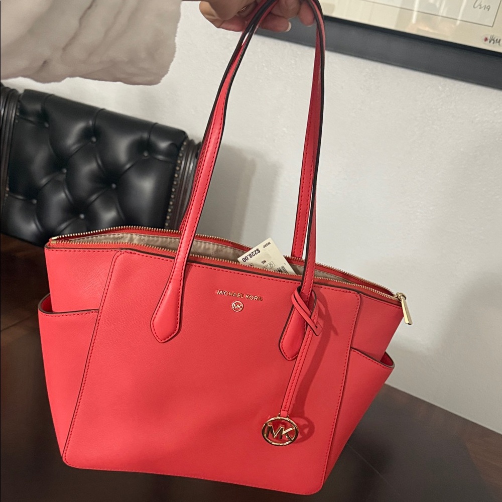 Michael Kors Coral Tote Bag